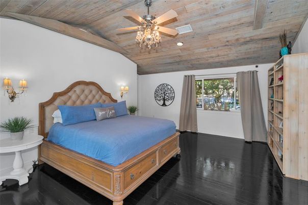 Bedroom, Interior, Wooden Beams, Wooden Ceilings, Wood Texture Flooring