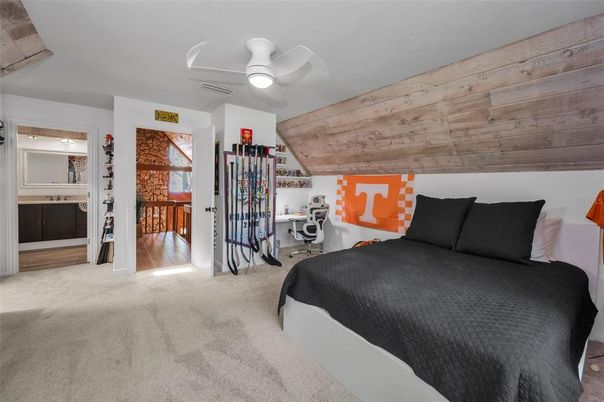 Bedroom, Interior, Wooden Walls