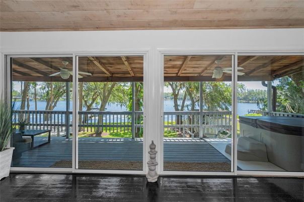 Interior, Sun Room, Water, Wooden Beams, Wooden Ceilings