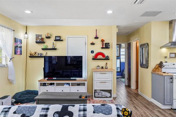 Interior, Recessed Lighting, Wood Texture Flooring