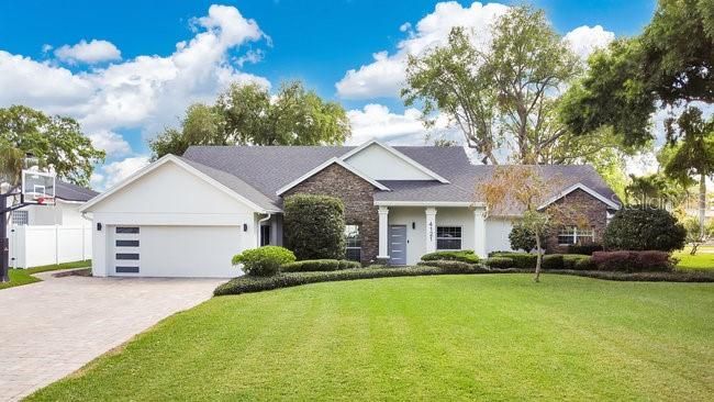 Attached, Backyard, Exterior, Facade, Brick Facade, Ranch