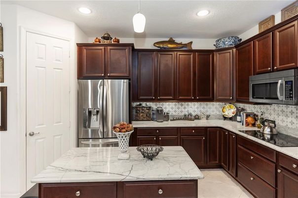 Interior, Kitchen, Pendant Lights, Recessed Lighting, Stainless Steel Appliances