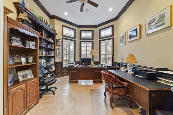 Home Office, Interior, Recessed Lighting