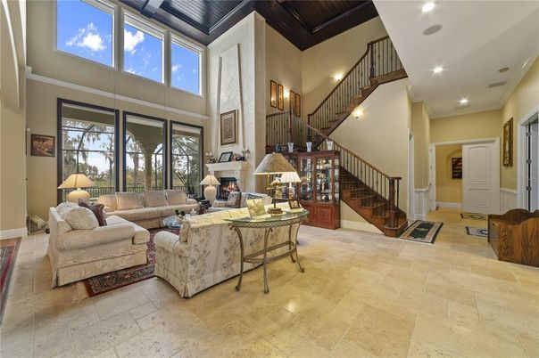 Fireplace, Interior, Living room, Recessed Lighting