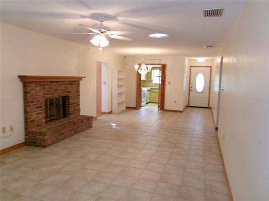 Empty room, Fireplace, Interior, Pendant Lights, Recessed Lighting
