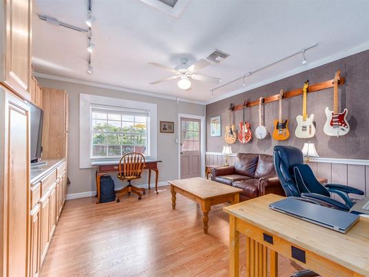 Home Office, Interior, Wood Texture Flooring
