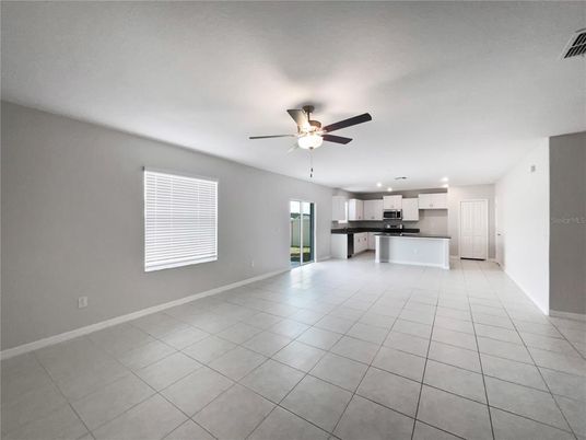 Empty room, Interior, Kitchen, Recessed Lighting, Stainless Steel Appliances