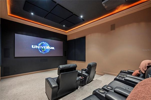 Home Theatre Room, Interior, Projection Screen, Recessed Lighting, Theatre Room
