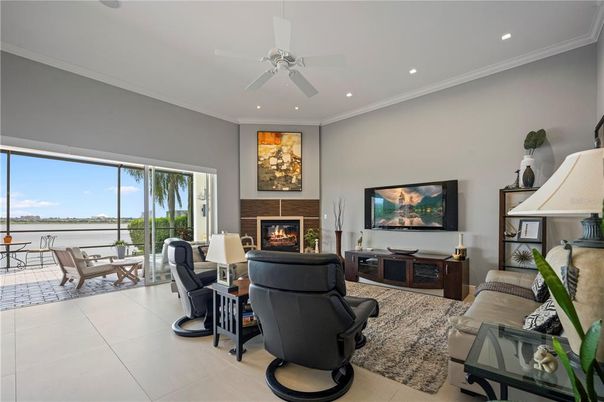 Fireplace, Interior, Living room, Recessed Lighting