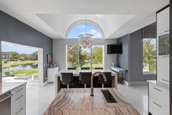 Interior, Kitchen, Pendant Lights, Water