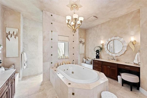 Bathroom, Chandelier, Interior