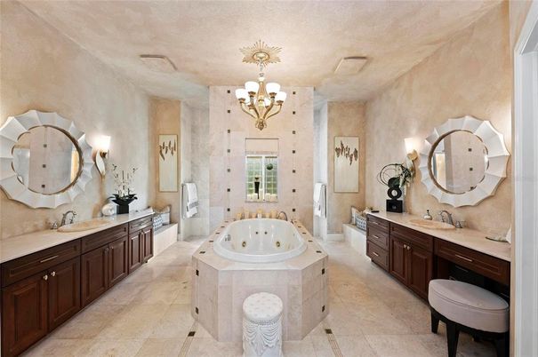 Bathroom, Chandelier, Dual Sink Vanities, Interior