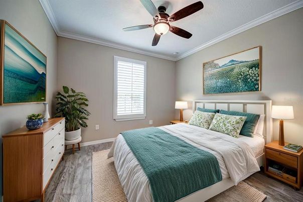 Bedroom, Interior, Wood Texture Flooring