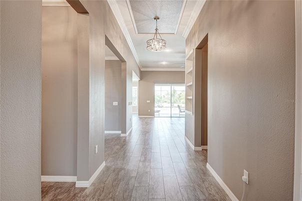 Chandelier, Interior, Wood Texture Flooring