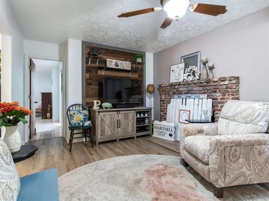 Fireplace, Interior, Stone Walls, Wood Texture Flooring