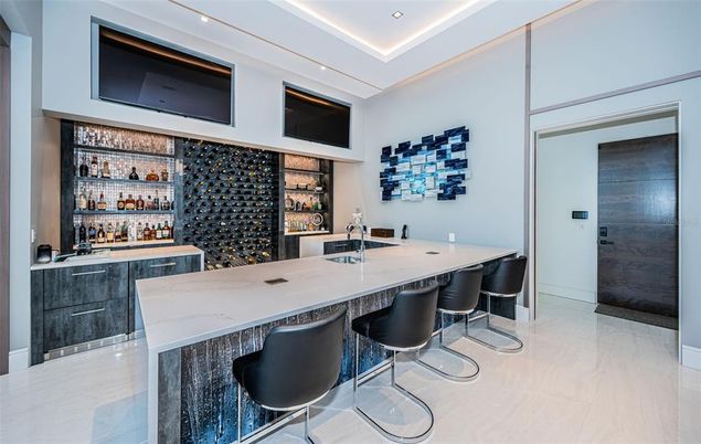 Interior, Marble, Recessed Lighting, Wine Storage
