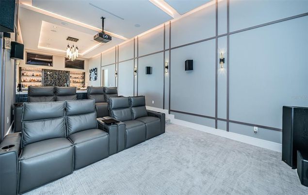 Home Theatre Room, Interior, Projection Screen, Recessed Lighting, Theatre Room