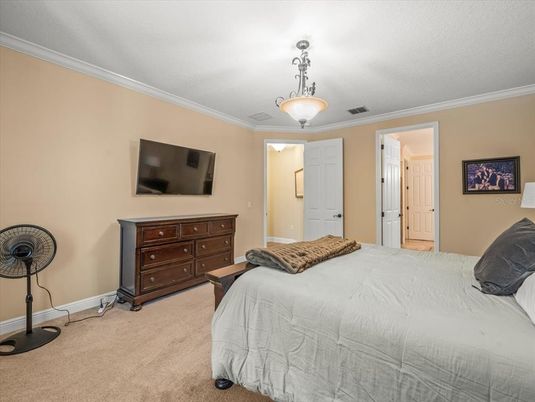 Bedroom, Interior, Pendant Lights