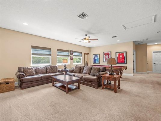 Billiard Table, Game Room, Interior, Living room, Recessed Lighting