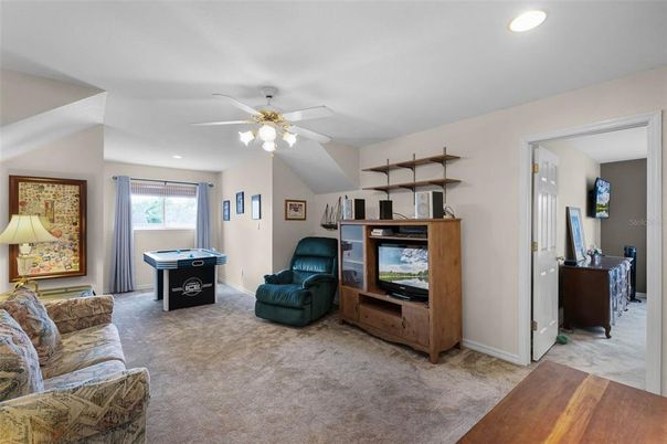 Game Room, Interior, Recessed Lighting, Wood Texture Flooring
