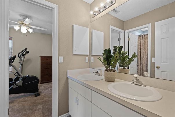 Bathroom, Dual Sink Vanities, Fitness Equipment, Interior