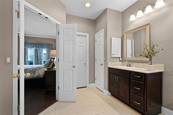 Bathroom, Bedroom, Interior, Recessed Lighting, Wood Texture Flooring