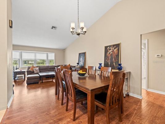 Chandelier, Dining room, Interior, Living room, Pendant Lights, Wood Texture Flooring