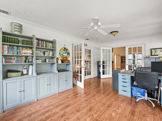 Home Office, Interior, Wood Texture Flooring