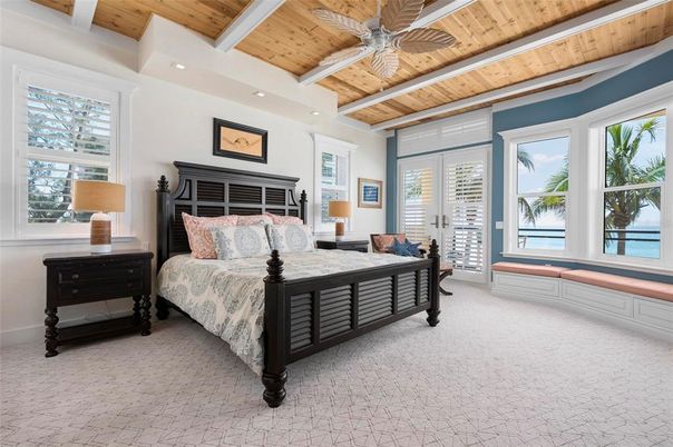 Bedroom, Interior, Recessed Lighting, Wooden Beams, Wooden Ceilings