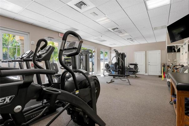 Fitness Equipment, Gym, Interior, Recessed Lighting