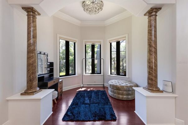 Chandelier, Interior, Wood Texture Flooring