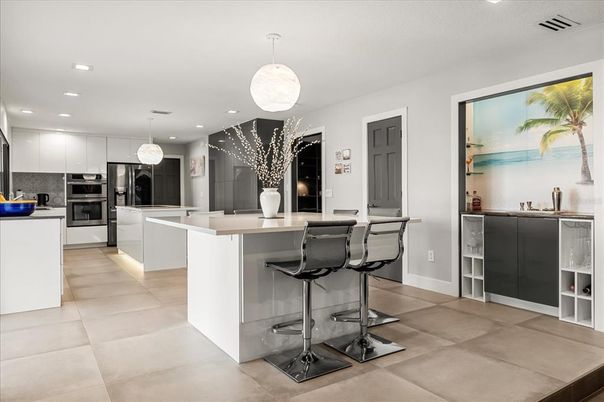 Interior, Kitchen, Pendant Lights, Recessed Lighting, Stainless Steel Appliances