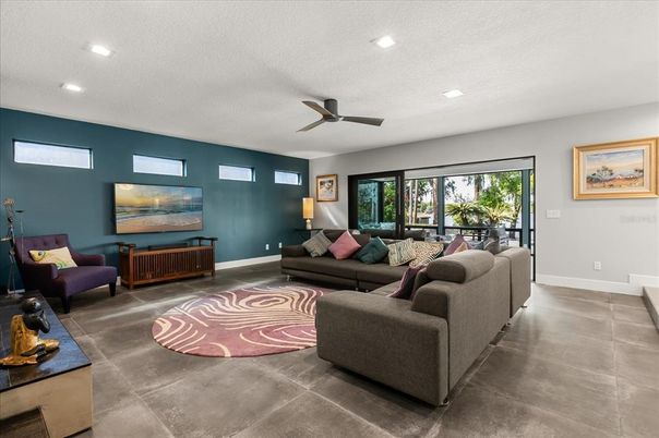 Interior, Living room, Recessed Lighting