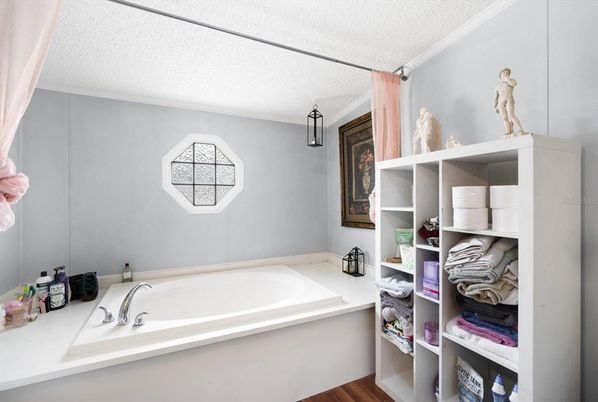 Bathroom, Interior, Wood Texture Flooring