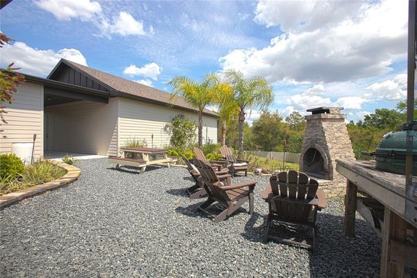 Backyard, Exterior, Fireplace