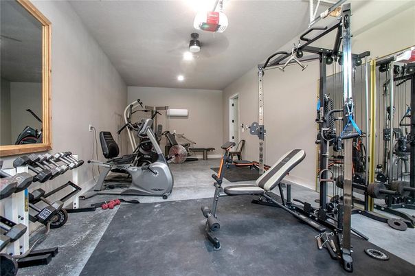 Fitness Equipment, Gym, Interior, Recessed Lighting
