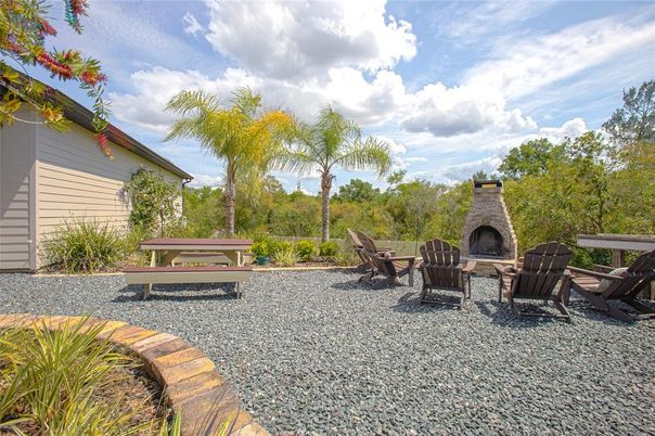 Backyard, Exterior, Fireplace