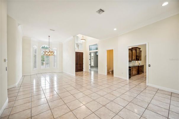 Empty room, Interior, Pendant Lights, Recessed Lighting