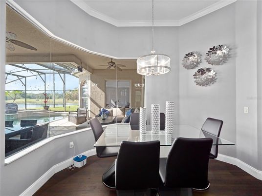 Dining room, Glass Ceilings, Interior, Pendant Lights, Sun Room, Wood Texture Flooring