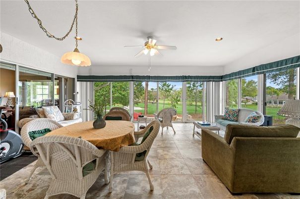 Dining room, Interior, Living room, Pendant Lights, Recessed Lighting, Sun Room