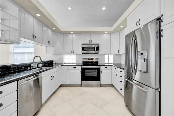 Interior, Kitchen, Recessed Lighting, Stainless Steel Appliances
