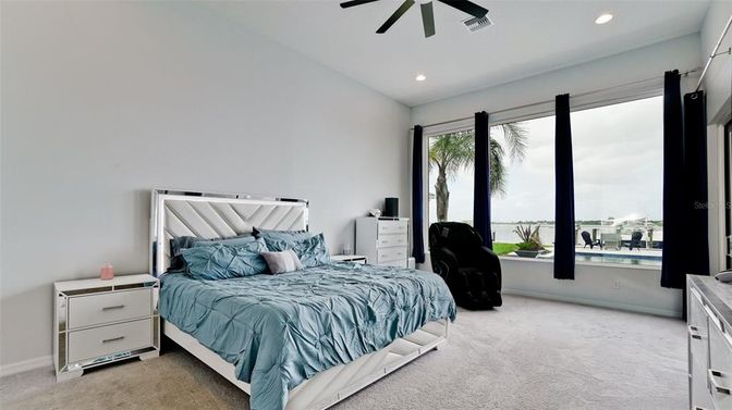 Bedroom, Interior, Recessed Lighting