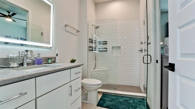 Bathroom, Glass Shower, Interior