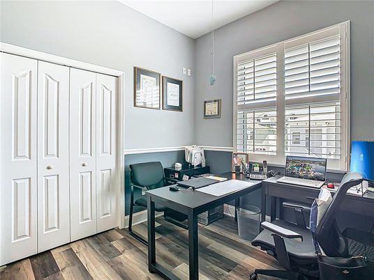 Home Office, Interior, Wood Texture Flooring