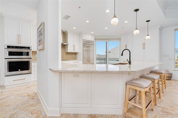 Interior, Kitchen, Pendant Lights, Recessed Lighting, Stainless Steel Appliances