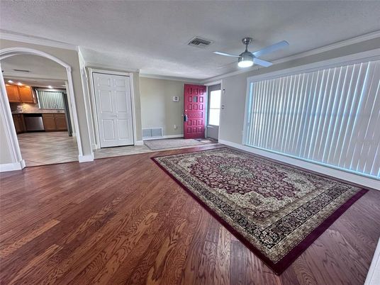 Empty room, Interior, Kitchen, Wood Texture Flooring