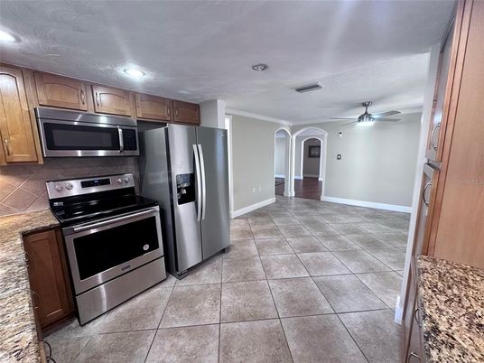 Interior, Kitchen, Recessed Lighting, Stainless Steel Appliances