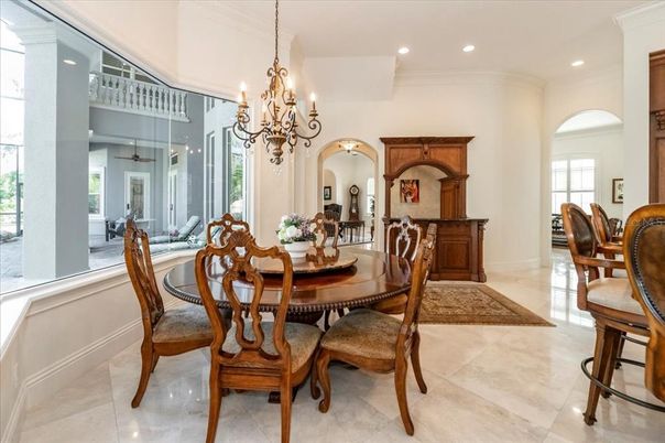 Chandelier, Dining room, Interior, Recessed Lighting