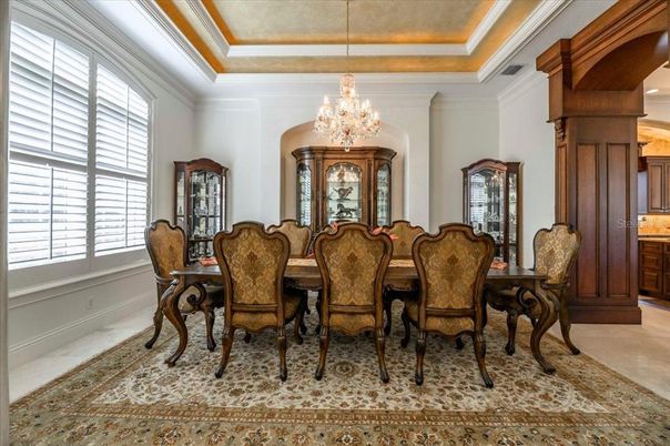 Chandelier, Dining room, Interior