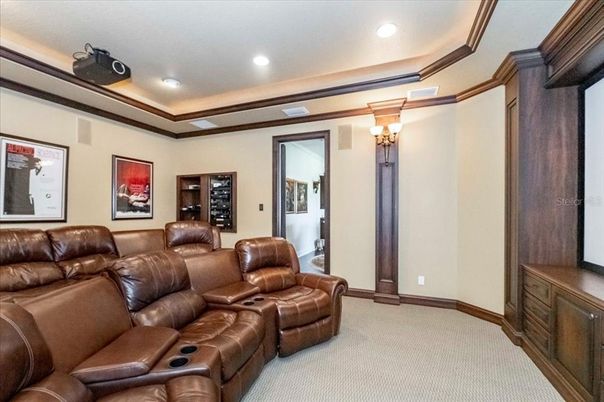 Home Theatre Room, Interior, Projection Screen, Recessed Lighting, Theatre Room